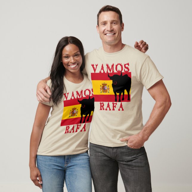 Vamos Rafa With Flag of Spain T-Shirt (Unisex)