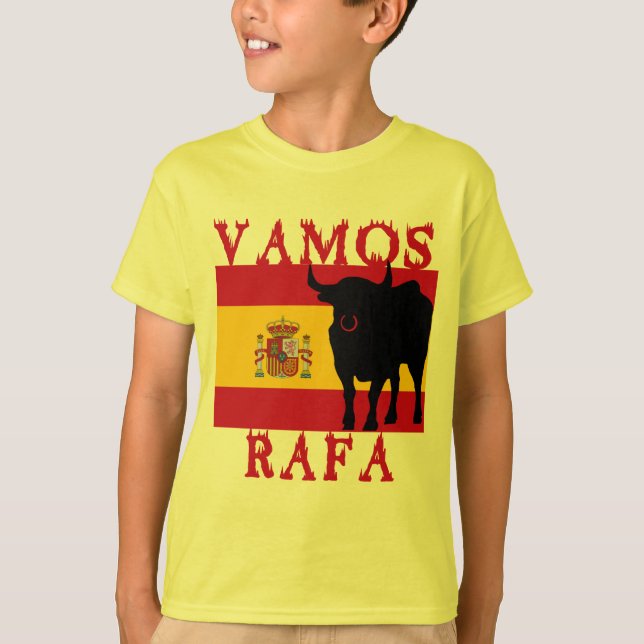 Vamos Rafa With Flag of Spain T-Shirt (Front)
