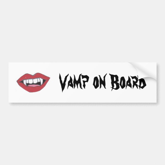 Vamp on Board Bumper Sticker (Front)