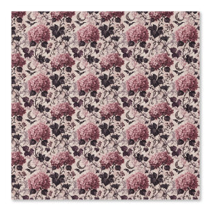 Vamp Romantic Pink Hydrangea Gothic Botanical Wallpaper