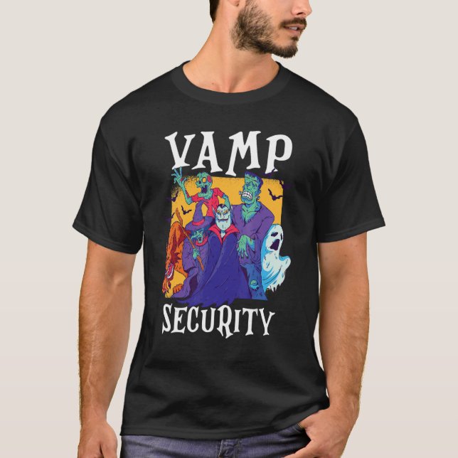 Vamp Security  Easy Halloween Costume T-Shirt (Front)