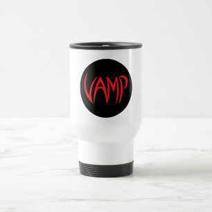 Vamp Text (Black/Red) Version Travel Mug