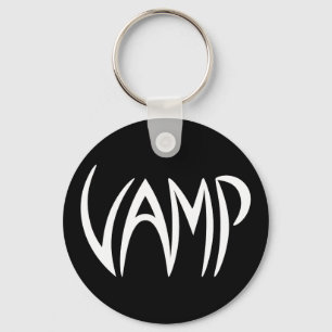 Vamp Text (Black/White) Version Key Ring