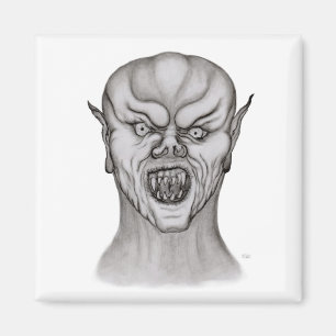 Vampir black and white design magnet