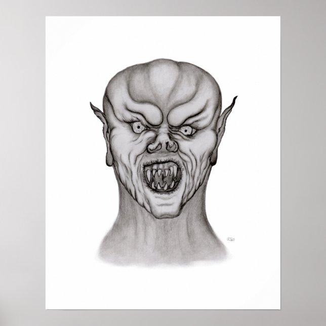 Vampir black and white design poster (Front)