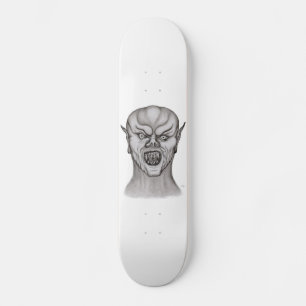 Vampir black and white design skateboard