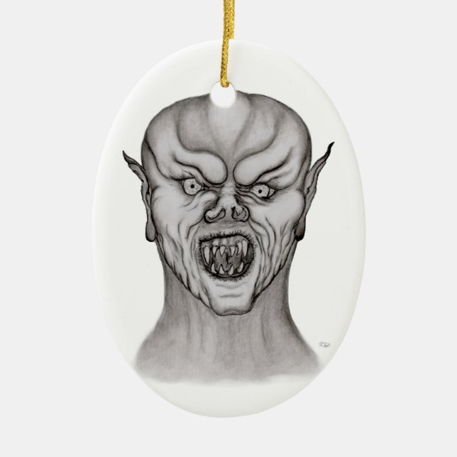 Vampir Ceramic Tree Decoration (Front)