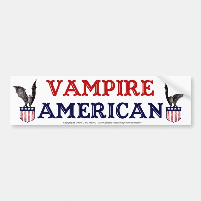 Vampire American Bumper Sticker (Front)
