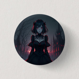 Vampire Anime Girl 1 3 Cm Round Badge