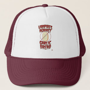 Vampire Anti Garlic Bread Halloween Humour Trucker Hat