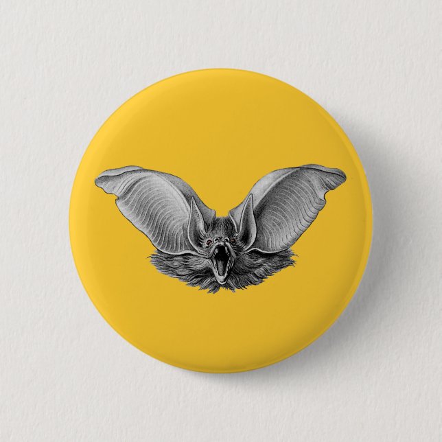 Vampire ? Bat ? 6 Cm Round Badge (Front)