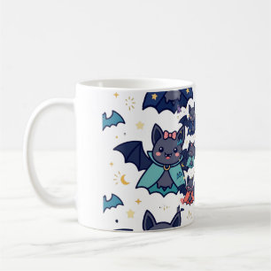 Vampire Bat Family Trick or Treat Halloween Art Coffee Mug