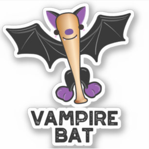 Vampire Bat Funny Baseball Pun 