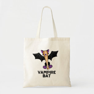 Vampire Bat Funny Baseball Pun  Tote Bag