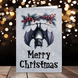 Vampire Bat Gothic Christmas Card