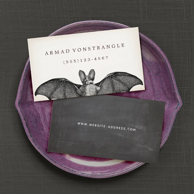 Vampire Bat Halloween Calling Card (Creator Uploaded)