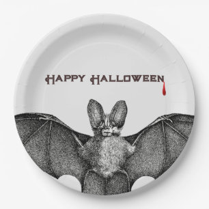 Vampire Bat Halloween  Paper Plate