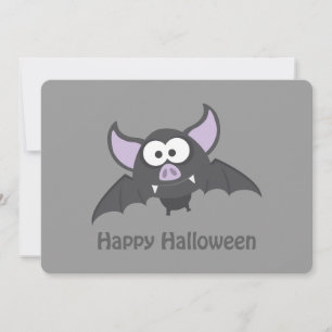 Vampire Bat Halloween Party Invitation