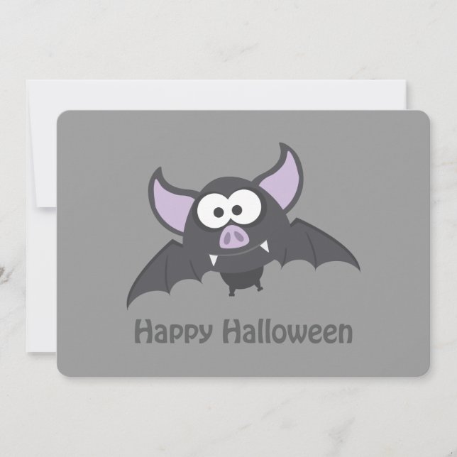 Vampire Bat Halloween Party Invitation (Front)