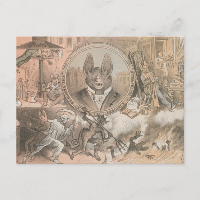 Vampire Bat Portrait Postcard (Front)