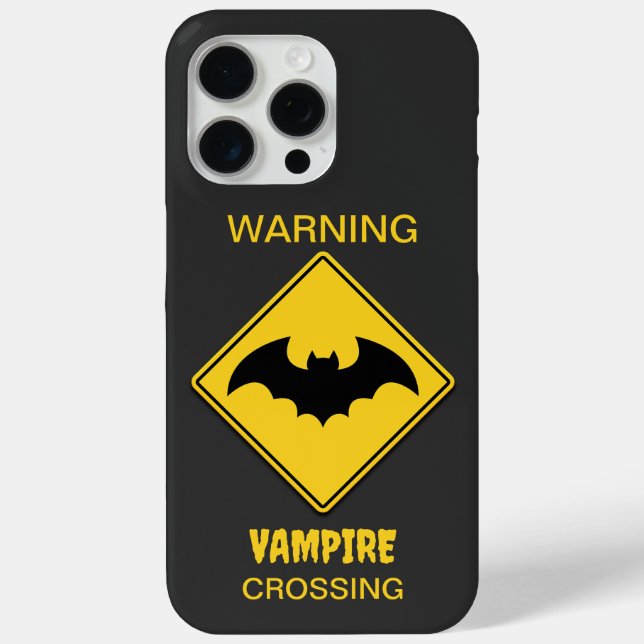 Vampire Bat Warning Halloween Case-Mate iPhone Case (Back)