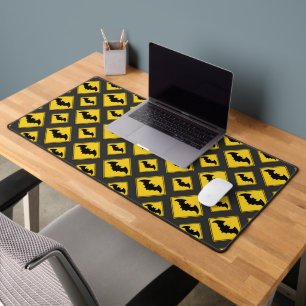 Vampire Bat Warning Halloween Desk Mat