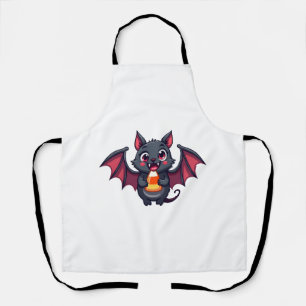 Vampire Bat with Candy � Cute Halloween T-Shirt Apron