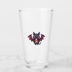 Vampire Bat with Candy � Cute Halloween T-Shirt Glass