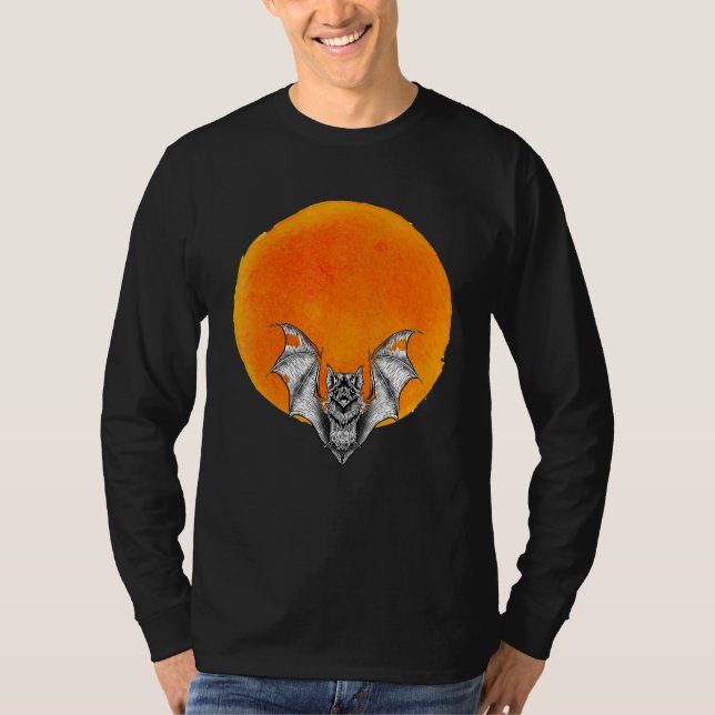 Vampire Bat With Full Moon Magic T-Shirt (Front)