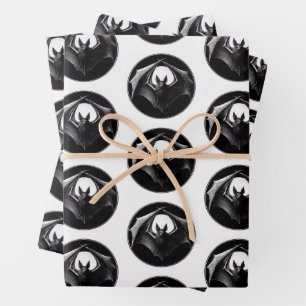 Vampire Bat Wrapping Paper Flat Sheet Set of 3