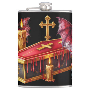 Vampire Bats Hip Flask