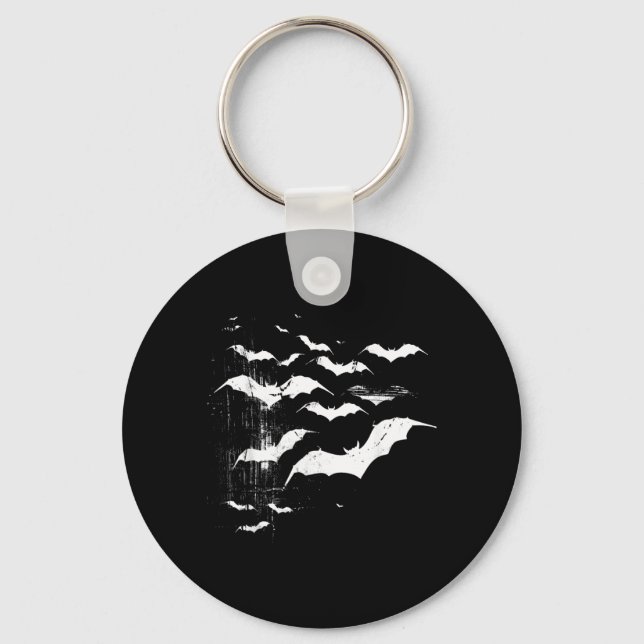 Vampire Bats Horror Spooky Y Halloween Goth Key Ring (Front)