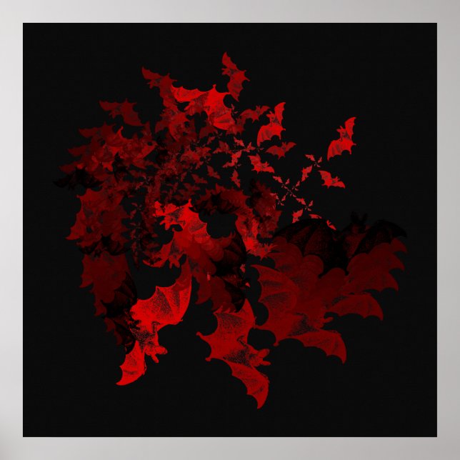 Vampire Bats Red Poster (Front)