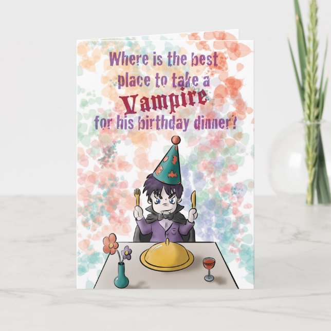 Vampire Birthday Card (Front)