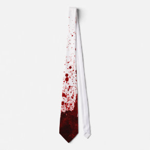 Vampire Blood Dripping Pool Crimson Red Mens Tie