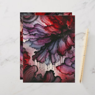 Vampire Blood Halloween Alcohol Ink Scrapbook
