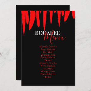Vampire Blood Halloween Party Drink Menu