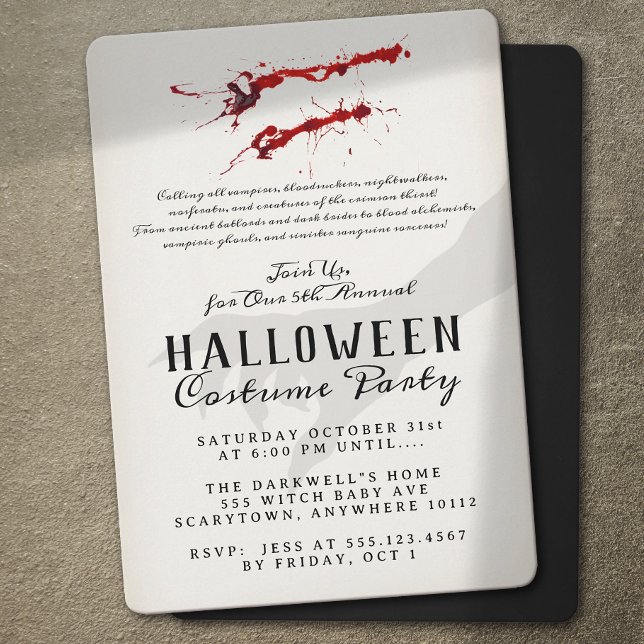 Vampire Blood Halloween Party Invitation (Creator Uploaded)