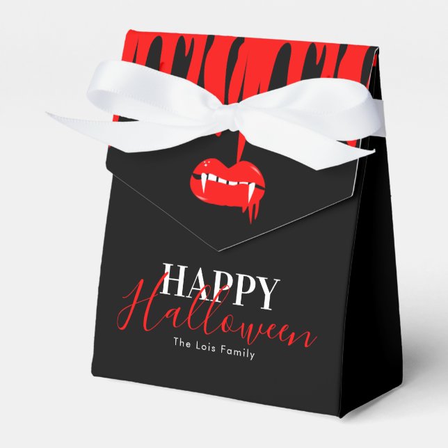 Vampire Blood Lips Halloween Birthday Party    Favour Box (Front Side)