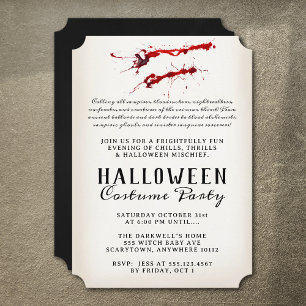 Vampire Blood Vintage Halloween Party  Invitation