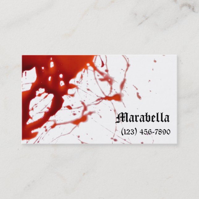 Vampire Bloody Business Card (Front)
