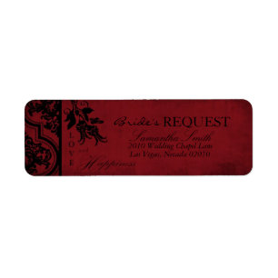 Vampire Bride Return Label C Return Address Label