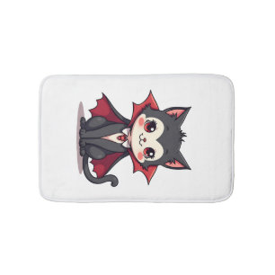 Vampire Cat � Cute Halloween Pet Tee Bath Mat