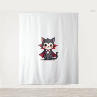 Vampire Cat – Cute Halloween Pet Tee Tapestry