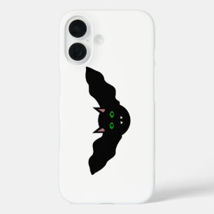 Vampire Cat Faced Bat Halloween iPhone 16 Case