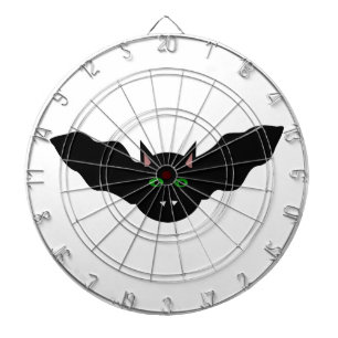 Vampire Cat Faced Bat Halloween Dart Board