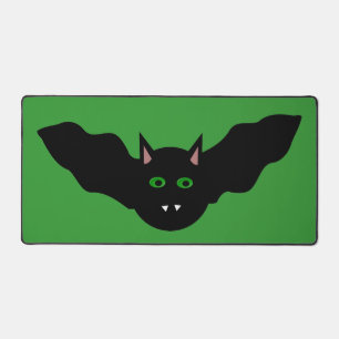 Vampire Cat Faced Bat Halloween Desk Mat