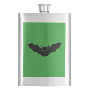 Vampire Cat Faced Bat Halloween Flasks