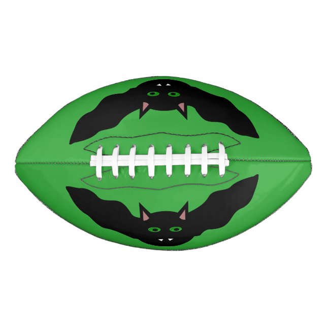 Vampire Cat Faced Bat Halloween Football (Front)