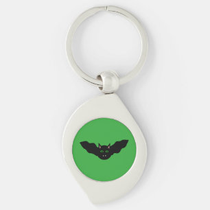 Vampire Cat Faced Bat Halloween Keychain